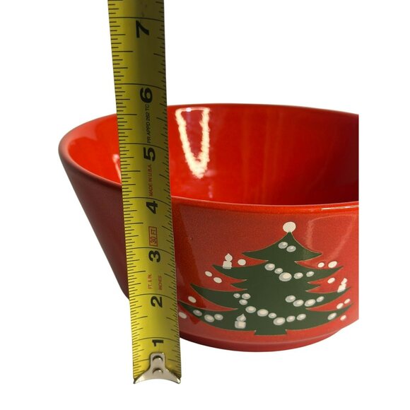 VTG Waechtersbach Christmas Tree Serving Bowl | 9" Red Vegetable Dish Germany - Picture 8 of 8